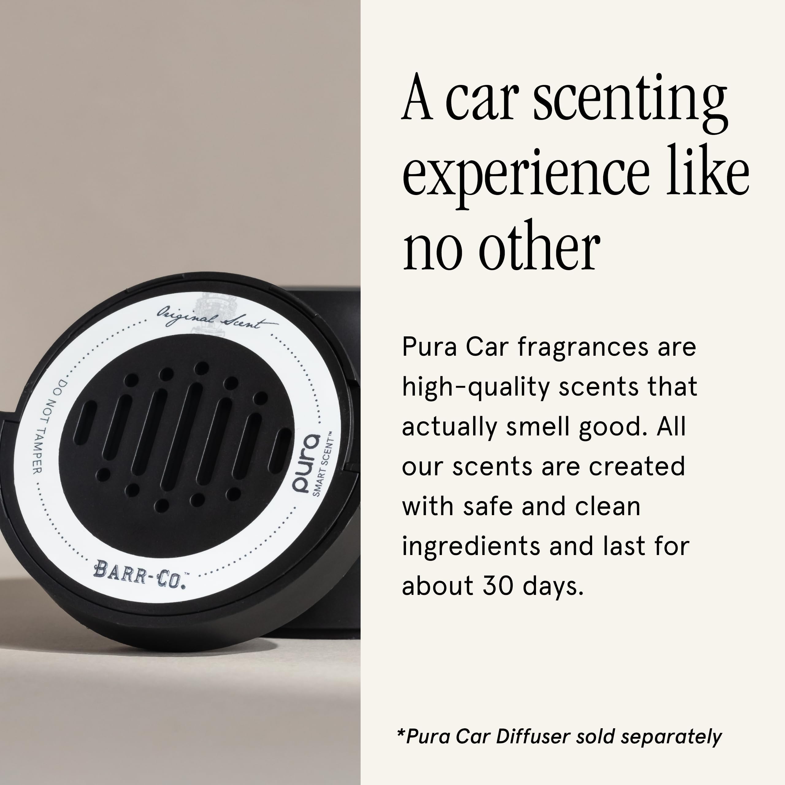Pura & Barr Co.- Fragrance for Pura Car Diffuser - Clean & Safe Luxury Scent Refill - Long-Lasting Fragrance for 30 Days of Aroma - Must-Have Car Accessory - Original Scent - Image 3