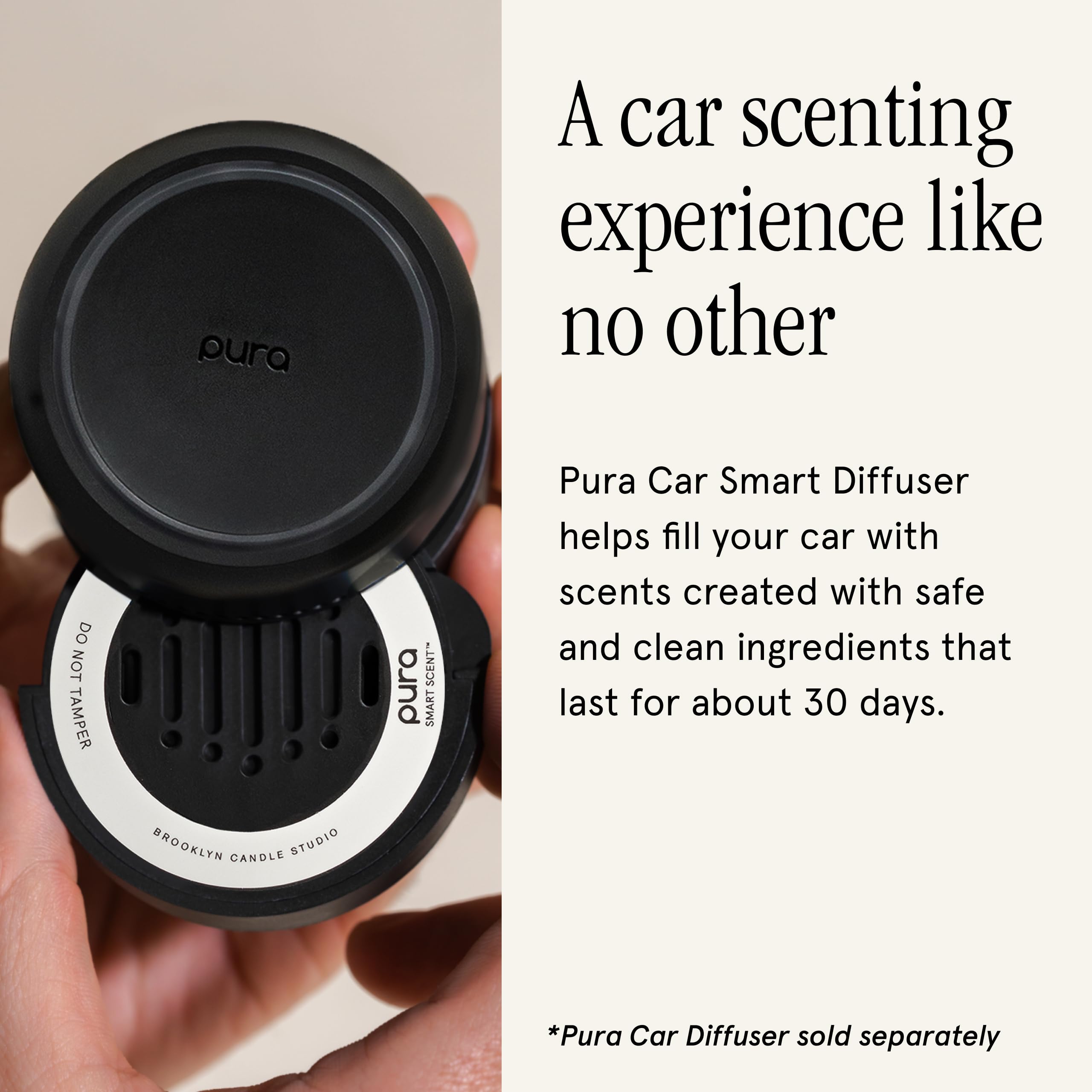 Pura & Brooklyn Candle Studio - Car Scent Refill for Pura Car Diffusers - Premium Fragrance for Smart Diffuser - Long Lasting, up to 30 Days of Scent - Santorini - Image 3