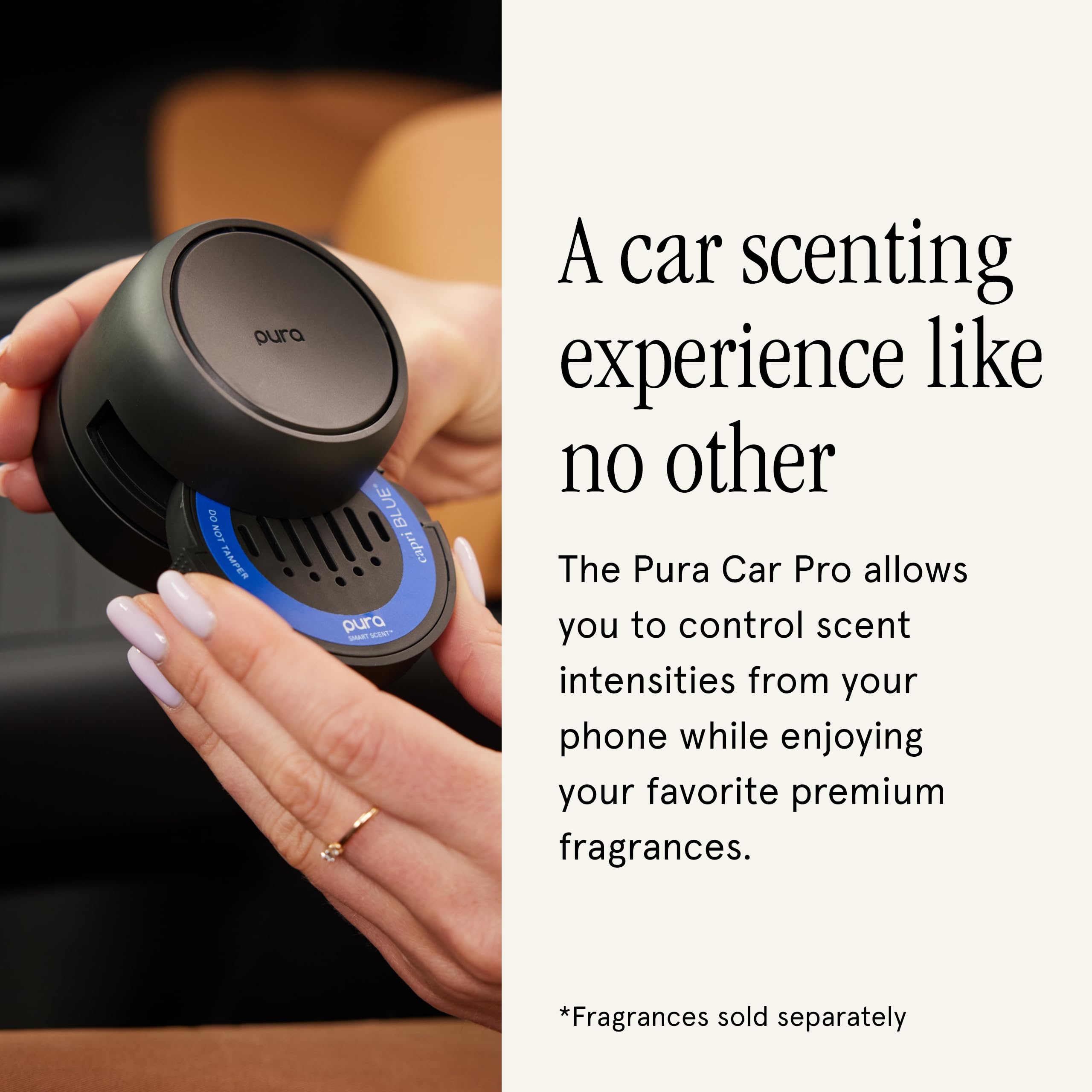 Pura Car Pro - Smart Fragrance Diffusion - Rechargeable & Cordless Fragrance Diffusion - Portable Smart Car Diffuser with USB-C Cable - Start & Stop Accelerometer Detects Motion - Diffuser Only - Image 3