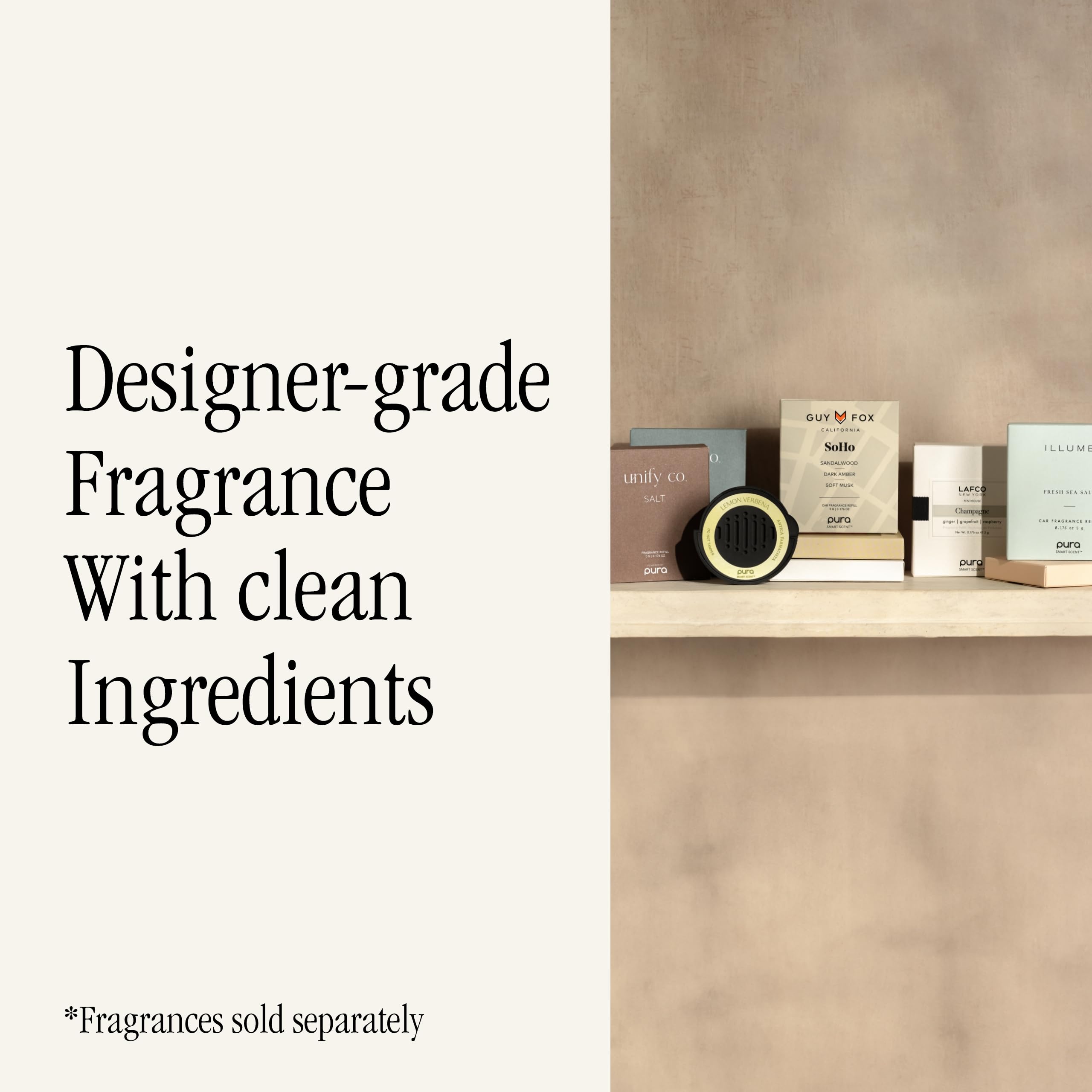 Pura Car Pro - Smart Fragrance Diffusion - Rechargeable & Cordless Fragrance Diffusion - Portable Smart Car Diffuser with USB-C Cable - Start & Stop Accelerometer Detects Motion - Diffuser Only - Image 4