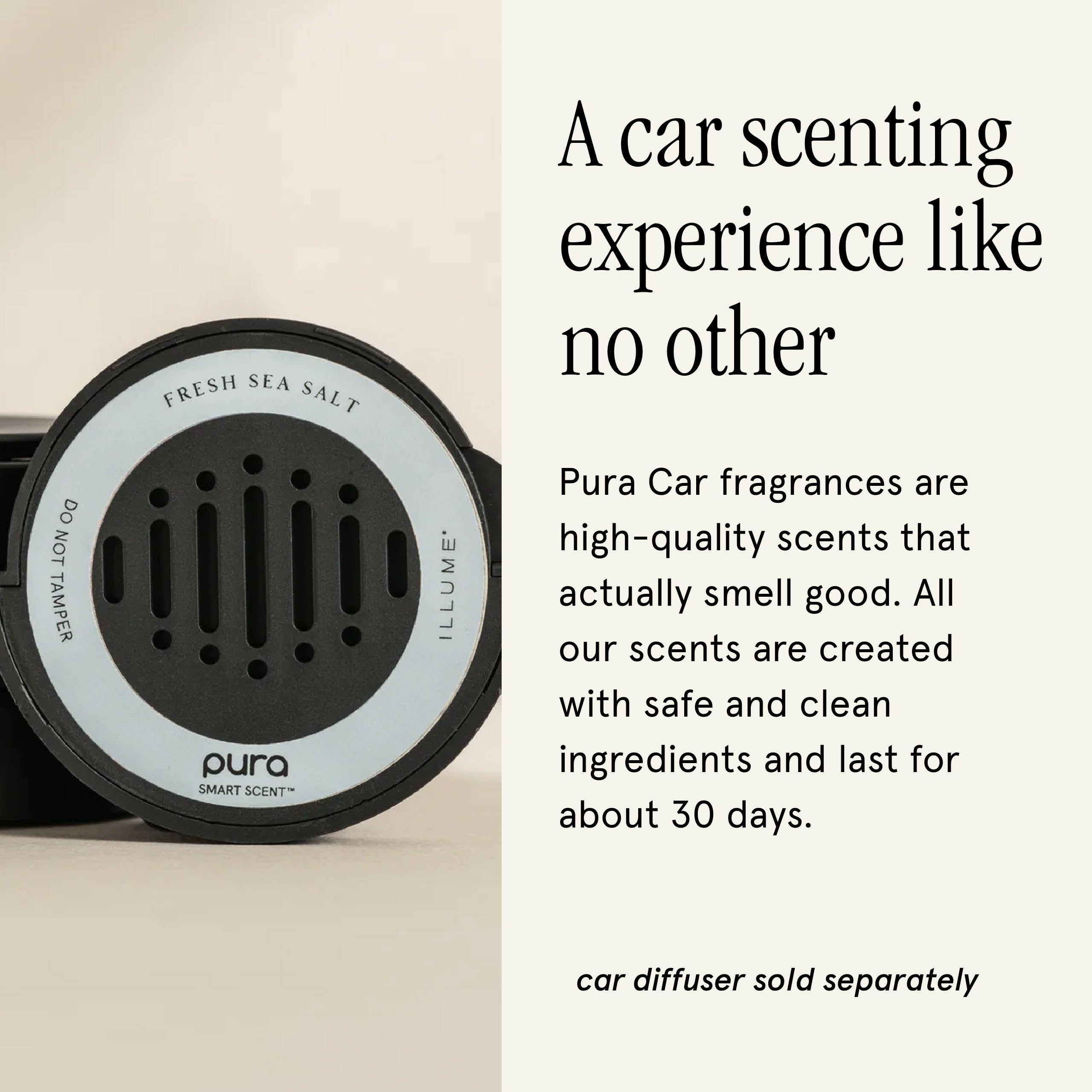 Pura Car Scent Refill - Fragrance for Pura Car Diffuser - Clean & Safe Luxury Diffuser Scent - Long-Lasting Fragrance for 30 Days of Aroma - Fresh Sea Salt - Image 3