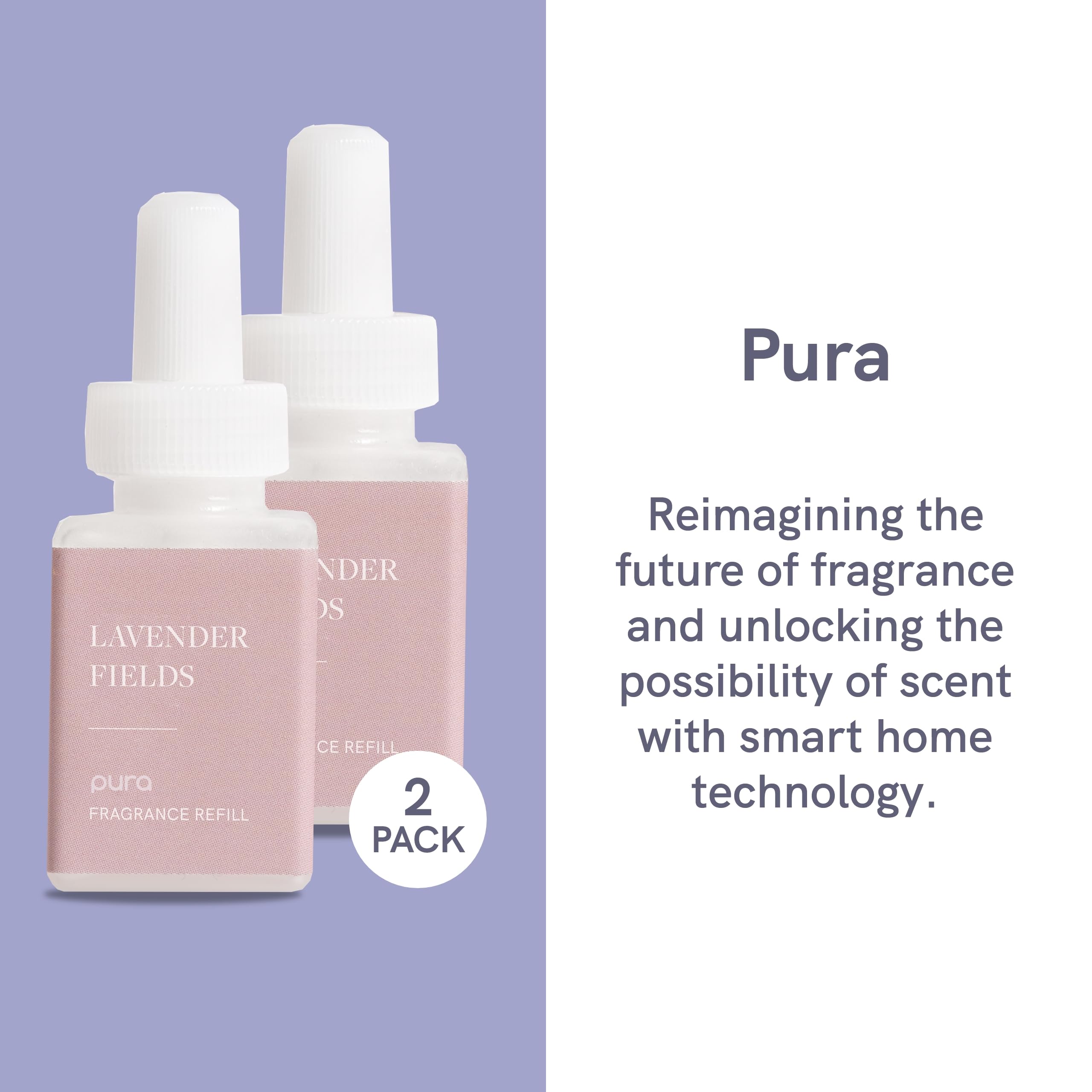 Pura - Fragrance for Smart Home Air Diffusers - Room Freshener - 6 Pack - Linens & Surf, Lavender Fields, Yuzu Citron - Image 6