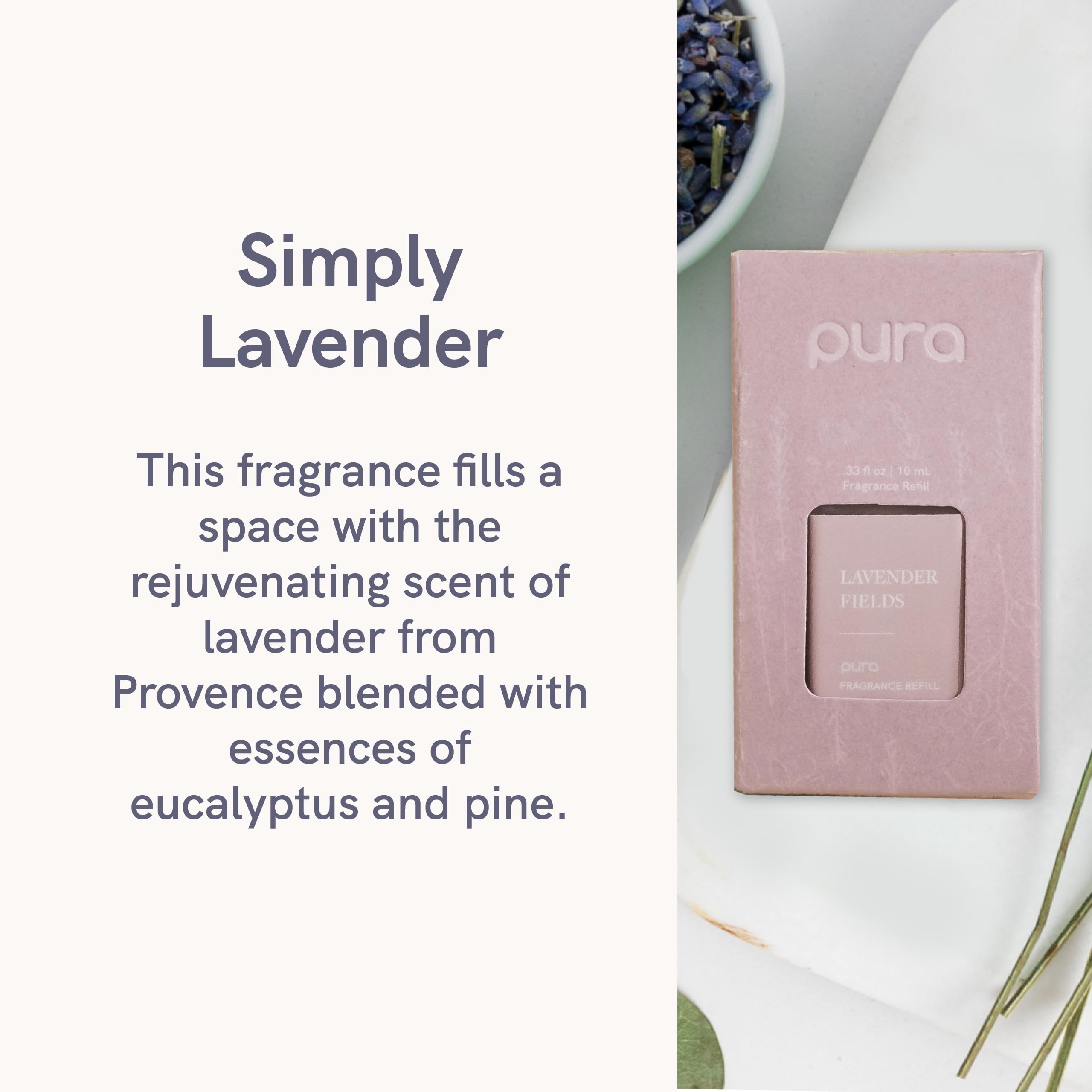 Pura - Fragrance for Smart Home Air Diffusers - Room Freshener - 6 Pack - Linens & Surf, Lavender Fields, Yuzu Citron - Image 7