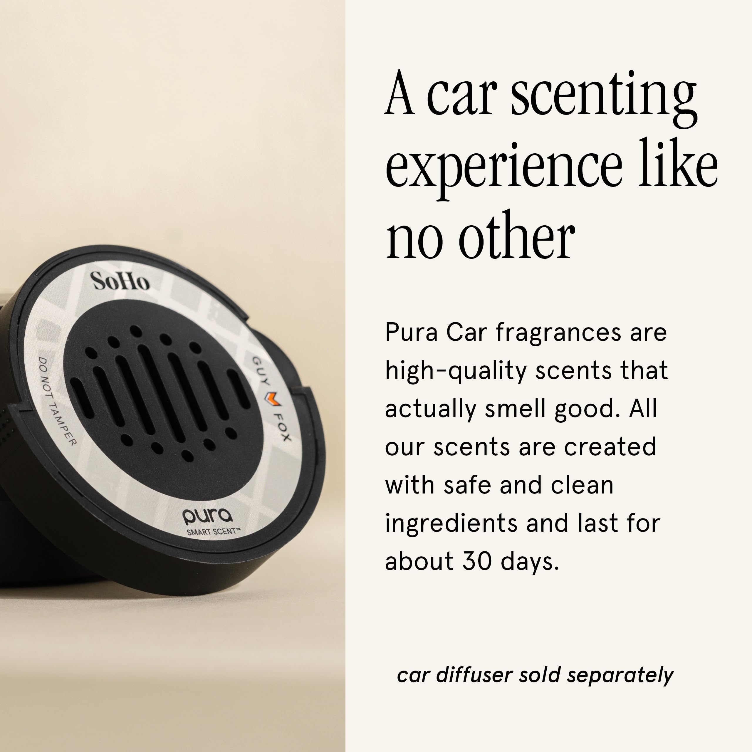Pura & GUY FOX Car Scent Refill - Fragrance for Pura Car Diffuser - Clean & Safe Luxury Diffuser Scent - Long-Lasting Fragrance for 30 Days of Aroma - Must-Have - Soho - Image 3