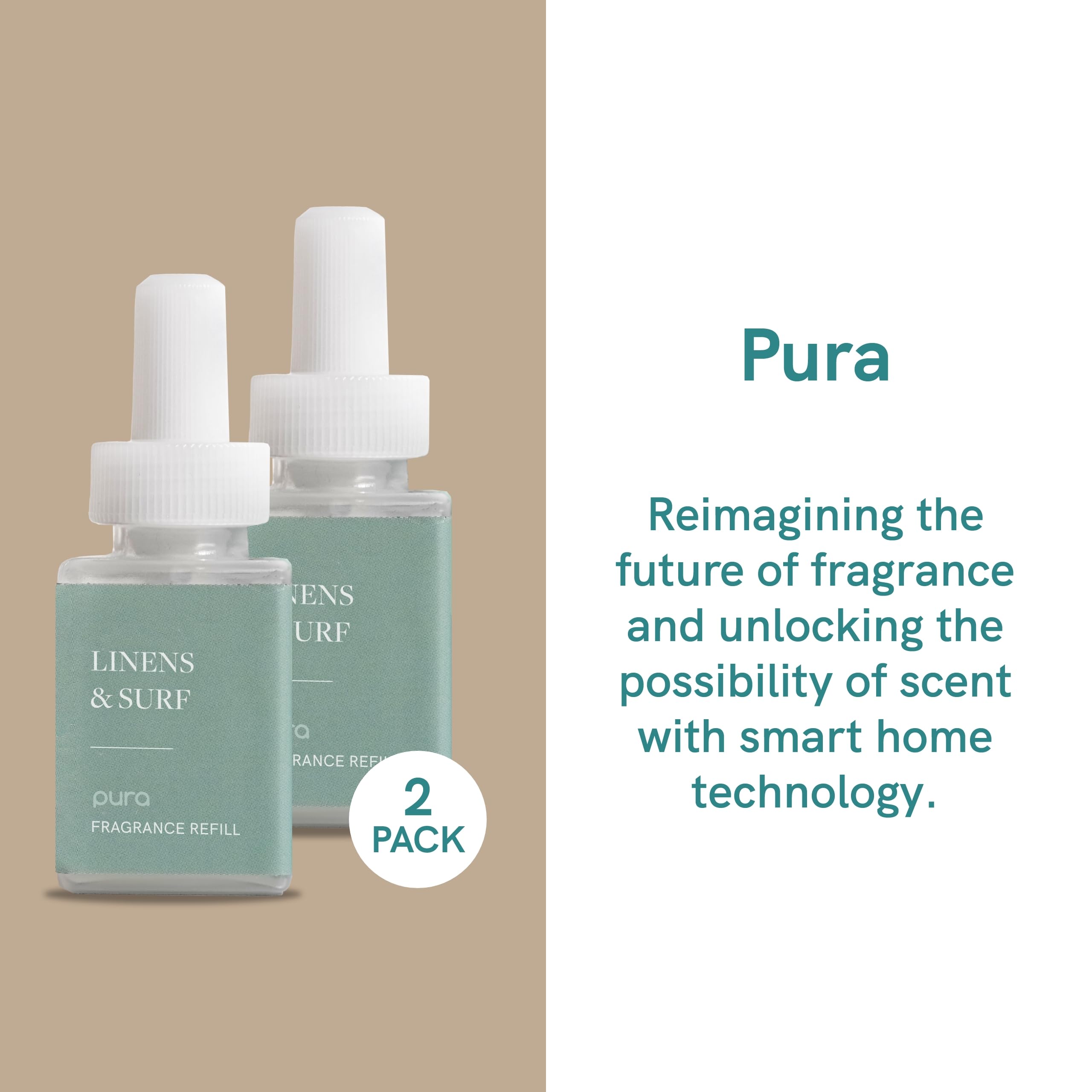 Pura - Fragrance for Smart Home Air Diffusers - Room Freshener - 6 Pack - Linens & Surf, Lavender Fields, Yuzu Citron - Image 4