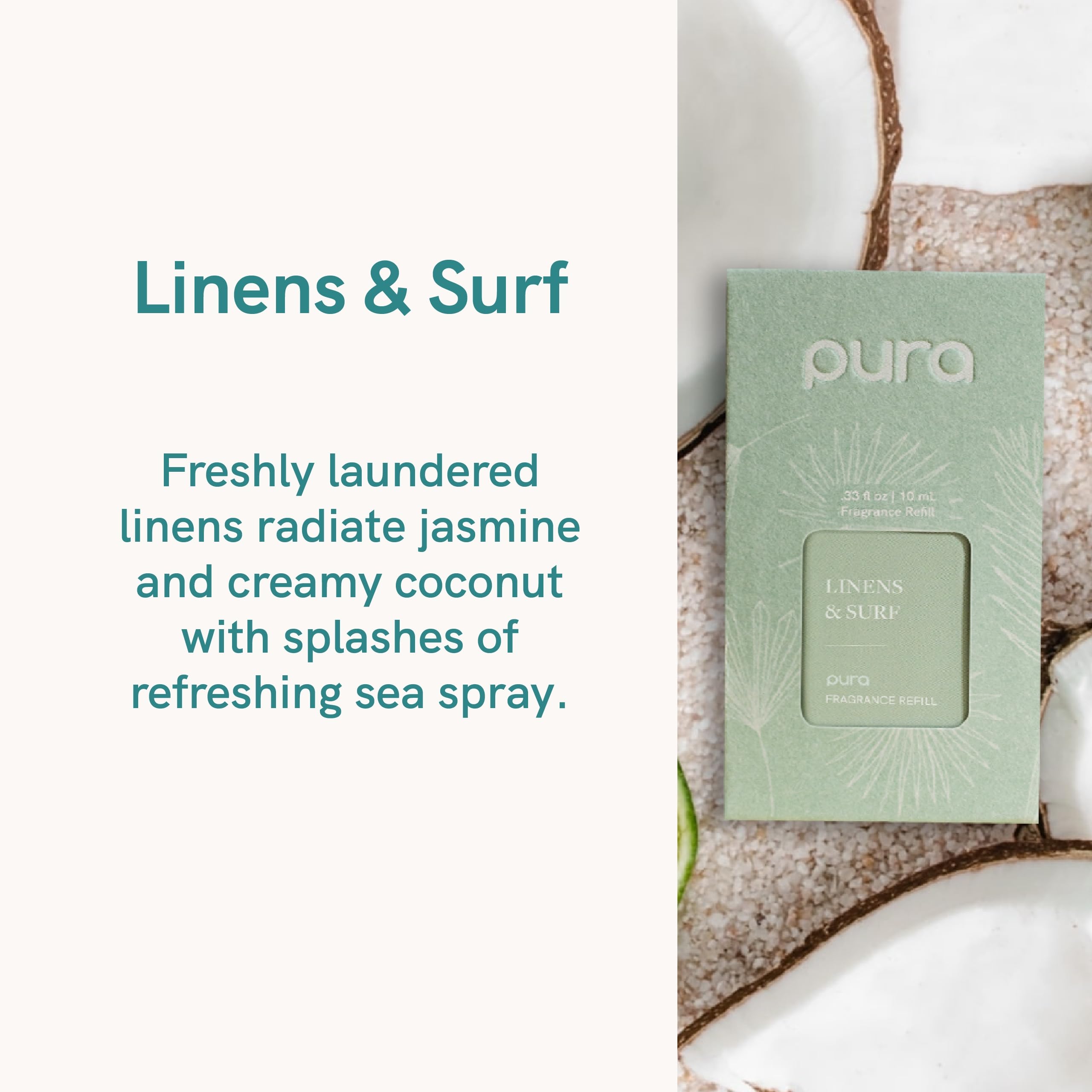 Pura - Fragrance for Smart Home Air Diffusers - Room Freshener - 6 Pack - Linens & Surf, Lavender Fields, Yuzu Citron - Image 5